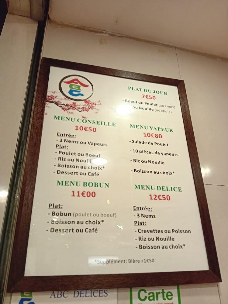A.B.C. Délices - Traîteur Chinois et Japonais - Menu Image 1